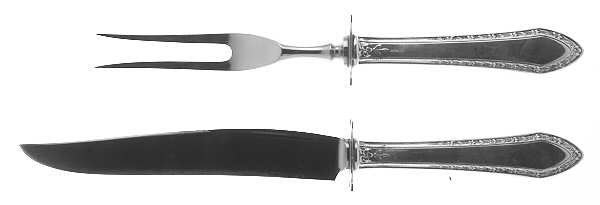 Orange Blossom (Sterling, 1923) Small Stainless Blade 2-Piece Steak Carving Set