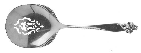 Orchid Elegance (Sterling, 1956) Tomato Server, Solid Piece