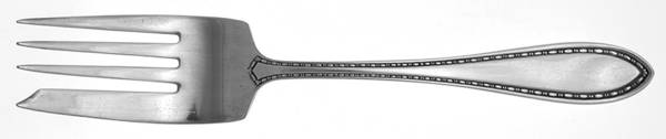 Pearl (Silverplate, 1913) Medium Solid Cold Meat Serving Fork by Wallace Silver
