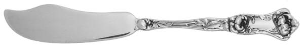 Peony (Sterling, 1906, No Monograms) Flat Handle Butter Spreader