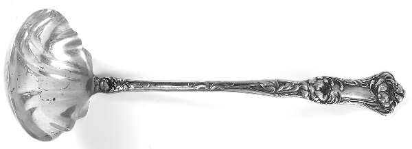 Peony (Sterling, 1906, No Monograms) Solid Soup Ladle
