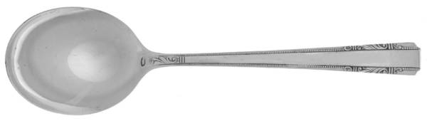 Personality (Silverplate, 1938, No Monograms) Round Bowl Soup Spoon (Bouillon)