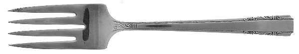 Personality (Silverplate, 1938, No Monograms) Small Solid Cold Meat Serving Fork