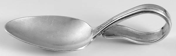 Personality (Silverplate, 1938, No Monograms) Curved Handle Baby Spoon