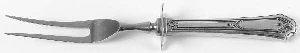 Princess Anne (Sterling, 1926) Small Steak Carving Fork with Stainless Prongs