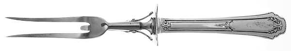 Princess Anne (Sterling, 1926) Lg Carving/Roast Fork-Stn Prong w/Sterling Guard