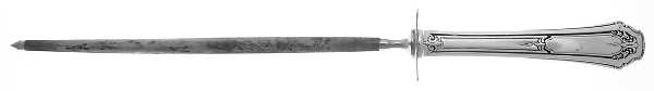 Princess Anne (Sterling, 1926) Large Knife Sharpener-Steel Rod w/Sterling Guard