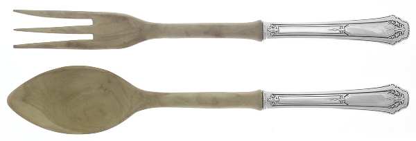 Princess Anne (Sterling, 1926) Wooden Bowl 2-Piece Salad Set