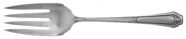 Princess Anne (Sterling, 1926) Medium Solid Cold Meat Serving Fork