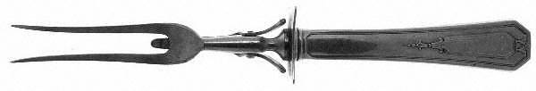 Princess Mary (Sterling, 1922, No Monos) Large Stainless-Prong Roast Carving Fork