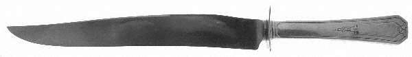 Princess Mary (Sterling, 1922, No Monos) Large Stainless Blade Roast Carving Knife