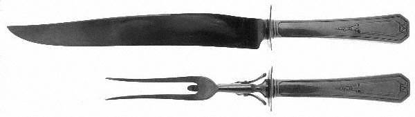 Princess Mary (Sterling, 1922, No Monos) Large 2-Piece Roast Carving Set w/ Stainless Blade