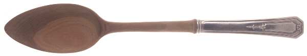 Princess Mary (Sterling, 1922, No Monos) Salad Serving Spoon with Wooden Bowl