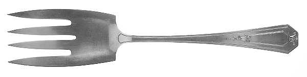 Princess Mary (Sterling, 1922, No Monos) Solid Salad Serving Fork