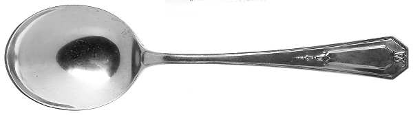 Princess Mary (Sterling, 1922, No Monos) Round Bowl Soup Spoon (Cream Soup)