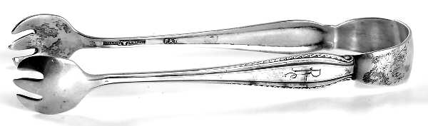 Rembrandt (Sterling, 1938, No Monograms) Small Sugar Tongs