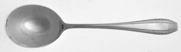Rembrandt (Sterling, 1938, No Monograms) Round Bowl Soup Spoon (Cream Soup)