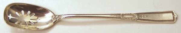 Renaissance (Sterling, 1925) Pierced Bowl Short Handle Olive Spoon