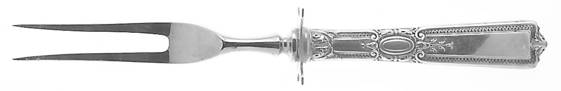 Renaissance (Sterling, 1925) Small Carving Fork W/Sterling Guard