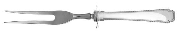 Rhythm (Sterling, 1929) Small Carving Fork W/Sterling Guard