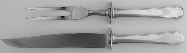 Rhythm (Sterling, 1929) 2 Piece Small Carving Set W/ Sterling Guard