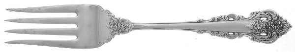 Royal Baroque (Silverplate, 1981) Medium Solid Cold Meat Serving Fork