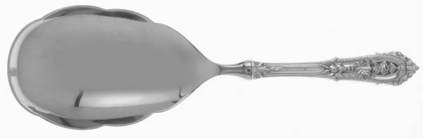 Rose Point (Sterling, 1934, No Monograms) Rice Spoon-Stainless Bowl
