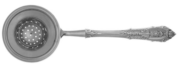 Rose Point (Sterling, 1934, No Monograms) Tea Strainer Overcup Serving-Stainless Bowl HC