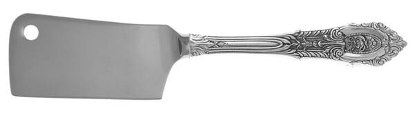 Rose Point (Sterling, 1934, No Monograms) Cheese Cleaver with Stainless Blade HC