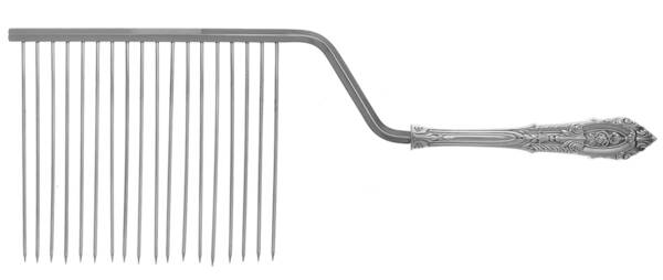 Rose Point (Sterling, 1934, No Monograms) Cake Breaker with Silverplate Prongs HC