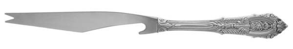 Rose Point (Sterling, 1934, No Monograms) Bar Knife Serving with Stainless Blade HC