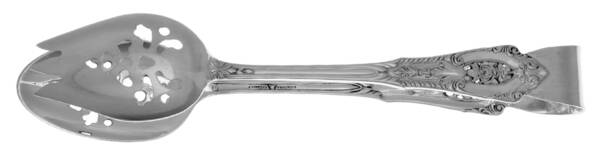 Rose Point (Sterling, 1934, No Monograms) Ice Serving Tongs Small HC