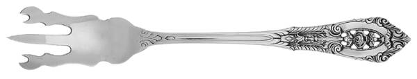 Rose Point (Sterling, 1934, No Monograms) Lobster Fork Solid HC