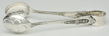 Rose Point (Sterling, 1934, No Monograms) 1-Piece Salad Tongs