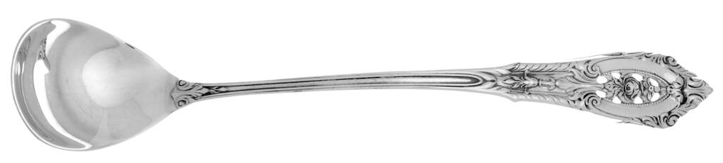 Rose Point (Sterling, 1934, No Monograms) Mayonnaise Ladle