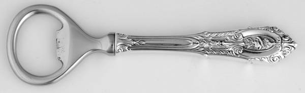 Rose Point (Sterling, 1934, No Monograms) Bottle Opener with Stainless Bowl