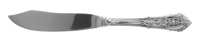 Rose Point (Sterling, 1934, No Monograms) Individual Fish Knife with Stainless Blade