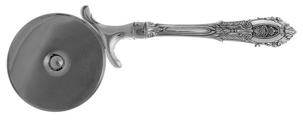 Rose Point (Sterling, 1934, No Monograms) Pizza Cutter with Stainless Blade