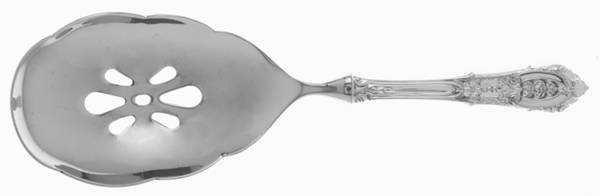 Rose Point (Sterling, 1934, No Monograms) Pierced Casserole Spoon with Stainless Bowl