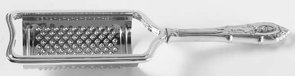 Rose Point (Sterling, 1934, No Monograms) Cheese Grater with Hollow Handle, Stainless Grater