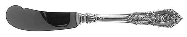 Rose Point (Sterling, 1934, No Monograms) Butter Spreader Hollow Hdl-Paddle/Stainless Blade