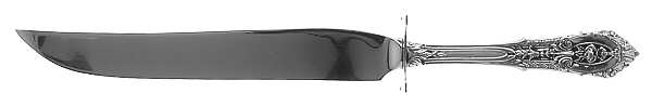 Rose Point (Sterling, 1934, No Monograms) Small Steak Carving Knife with Stainless Blade