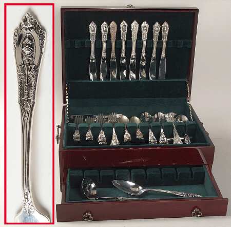 Rose Point (Sterling, 1934, No Monograms) 61 Piece Set