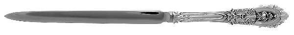 Rose Point (Sterling, 1934, No Monograms) Large Letter Opener with Stainless Blade