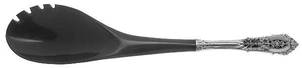 Rose Point (Sterling, 1934, No Monograms) Salad Serving Fork with Plastic Prongs