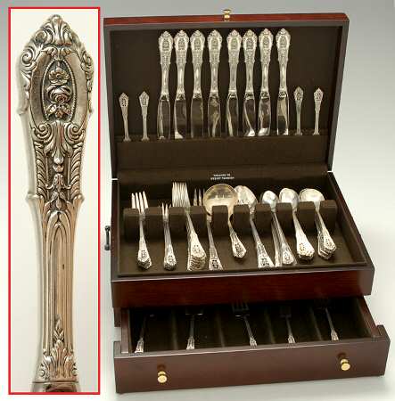 Rose Point (Sterling, 1934, No Monograms) 71 Piece Set