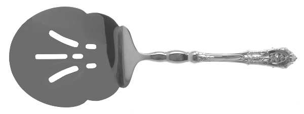 Rose Point (Sterling, 1934, No Monograms) Flat Stainless Oversize Tomato Server
