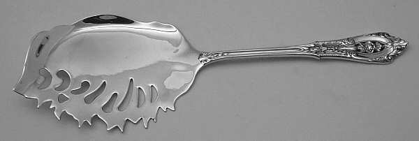 Rose Point (Sterling, 1934, No Monograms) Solid Macaroni Server