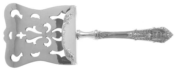 Rose Point (Sterling, 1934, No Monograms) Hollow Asparagus Server with Sterling Hood
