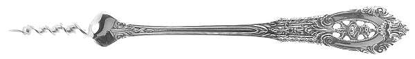 Rose Point (Sterling, 1934, No Monograms) 1 Twisted Tine Butter Pick